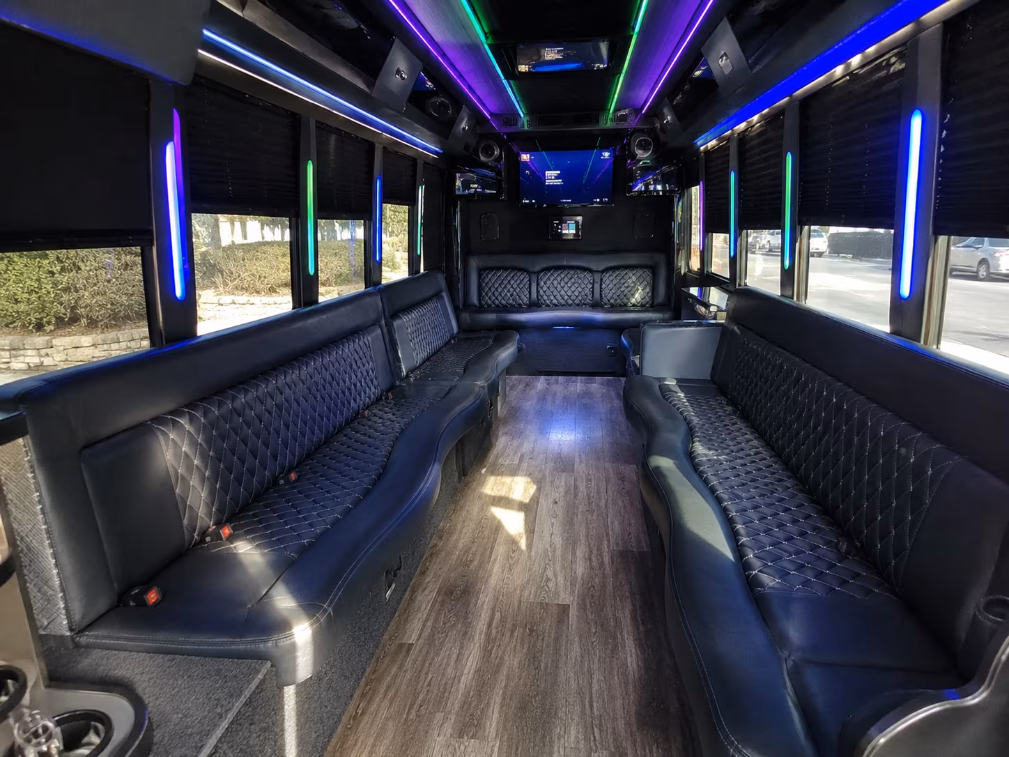 marana 15 passenger party bus interior