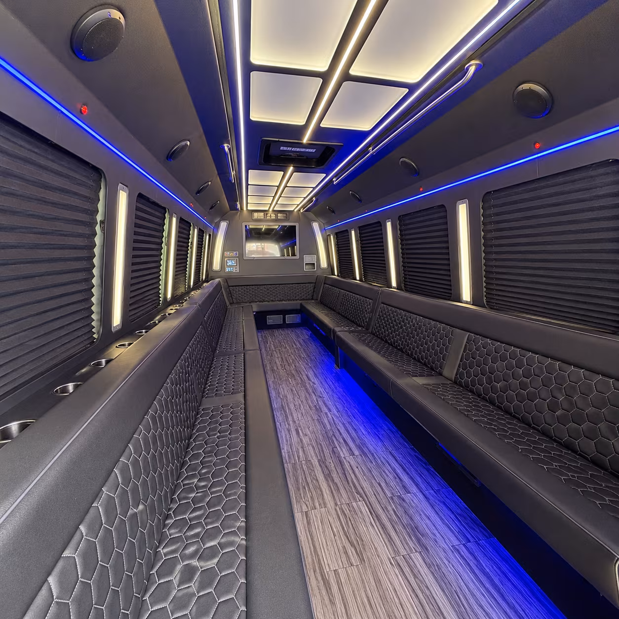 marana 30 passenger party bus interior