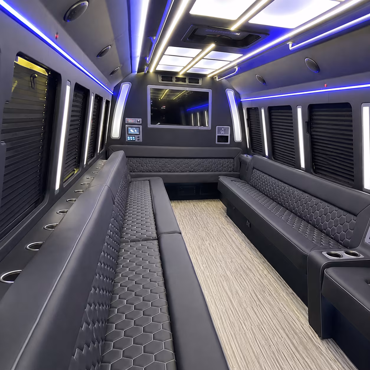 marana 40 passenger party bus inside