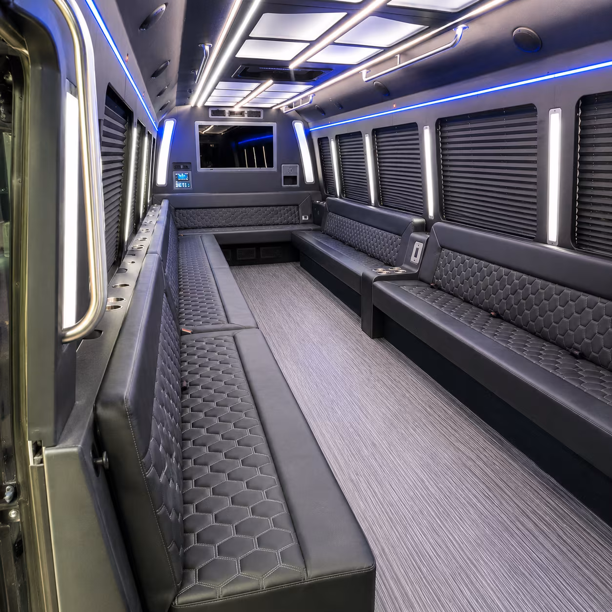 marana 40 passenger party bus interior