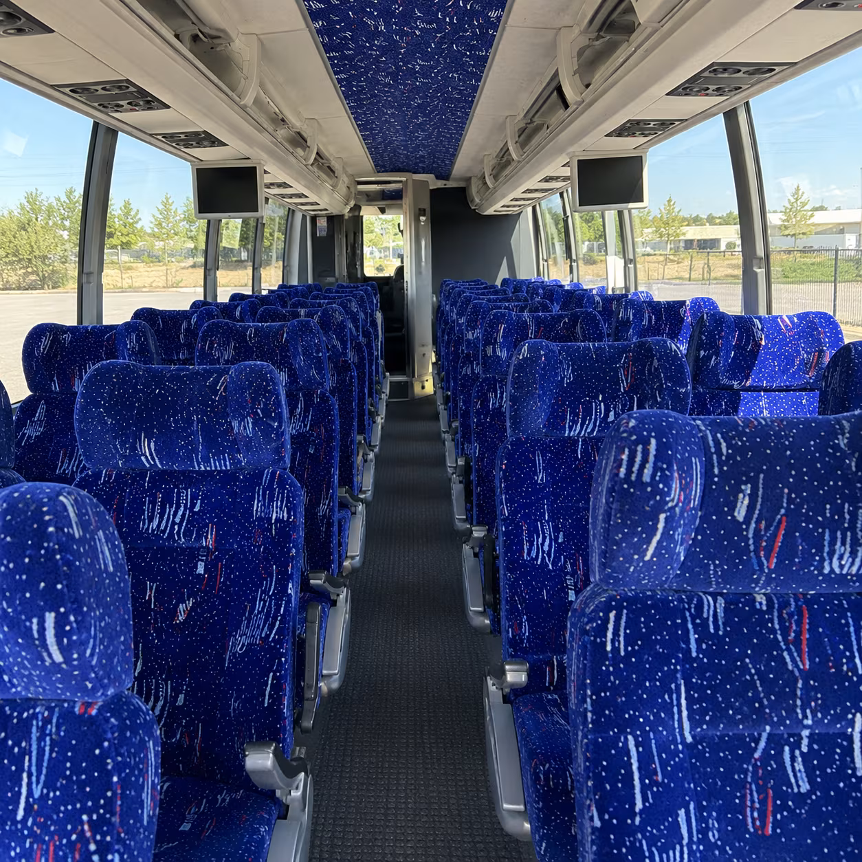 mesa charter bus rental interior