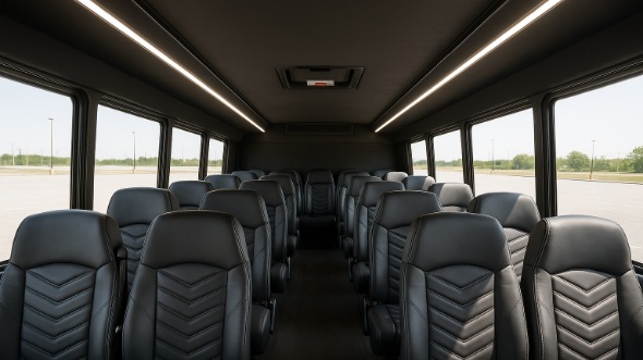 Interior of Charter Bus Company Marana's 15 Passenger Minibus in Marana