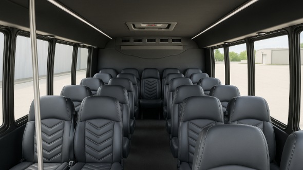 Interior of Charter Bus Company Marana's 18 Passenger Minibus in Marana