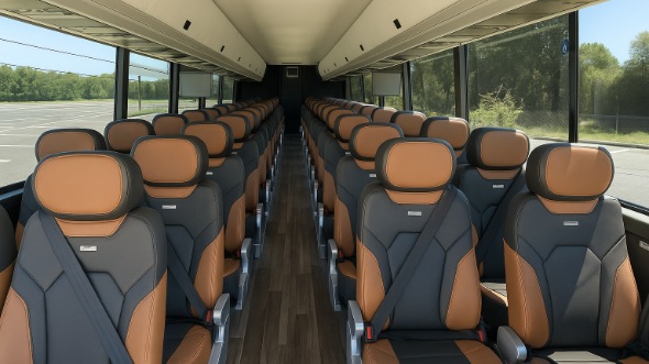 Interior of Charter Bus Company Marana's 50 Passenger Charter Bus in Marana
