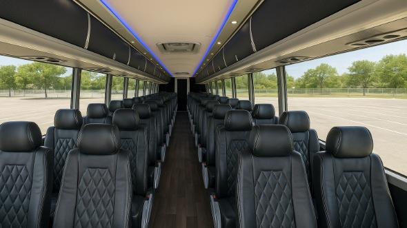 Interior of Charter Bus Company Marana's 54 Passenger Charter Bus in Marana