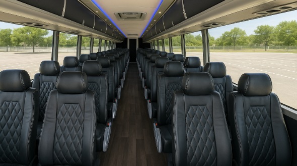 Interior of Charter Bus Company Marana's 55 Passenger Charter Bus in Marana