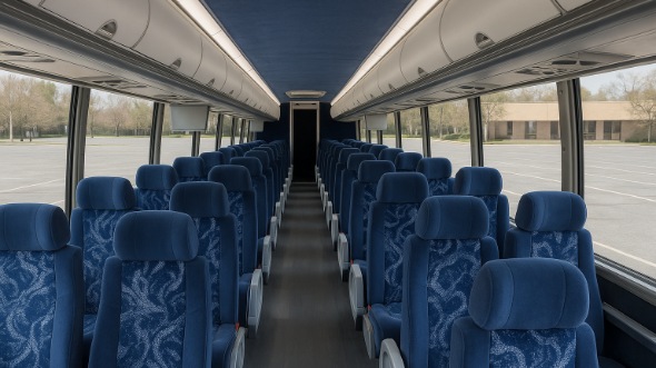 Interior of Charter Bus Company Marana's 56 Passenger Charter Bus in Marana