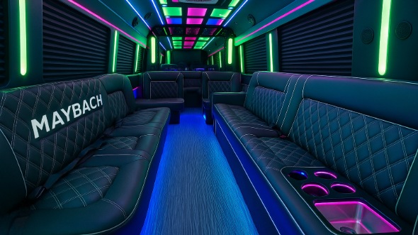 Interior of Charter Bus Company Marana's Party Bus in Marana