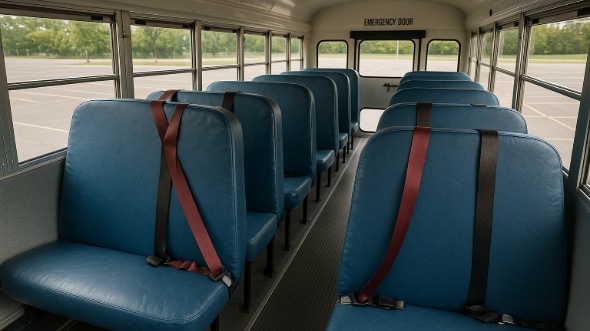 Interior of Charter Bus Company Marana's School Bus in Marana