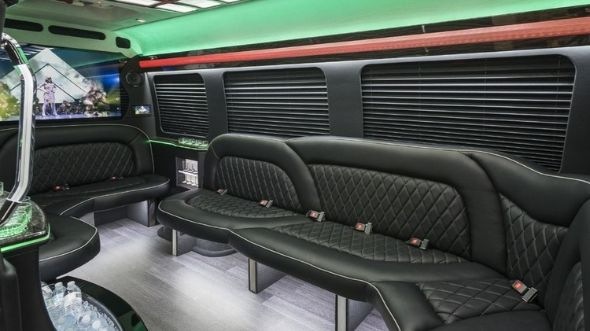 Interior of Charter Bus Company Marana's Sprinter Limo in Marana